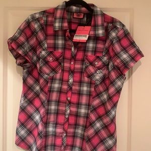 Harley women’s plaid shirt sleeve nwt